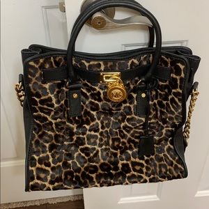 Michael Kors Leopard Print Satchel Bag